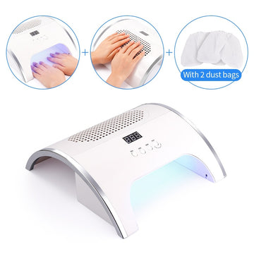80W LED Nail Lamp Dryer With Fan Vacuum Cleaner Machine